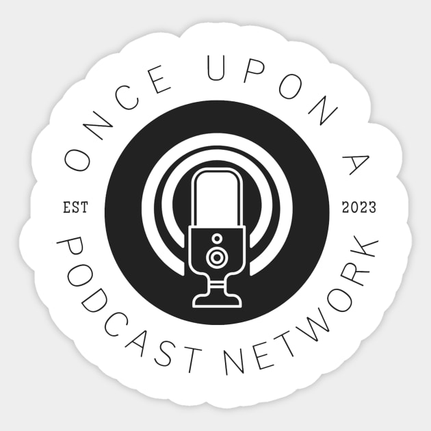 Once Upon a Podcast Network (Black Text) Sticker by Once Upon a Podcast Network